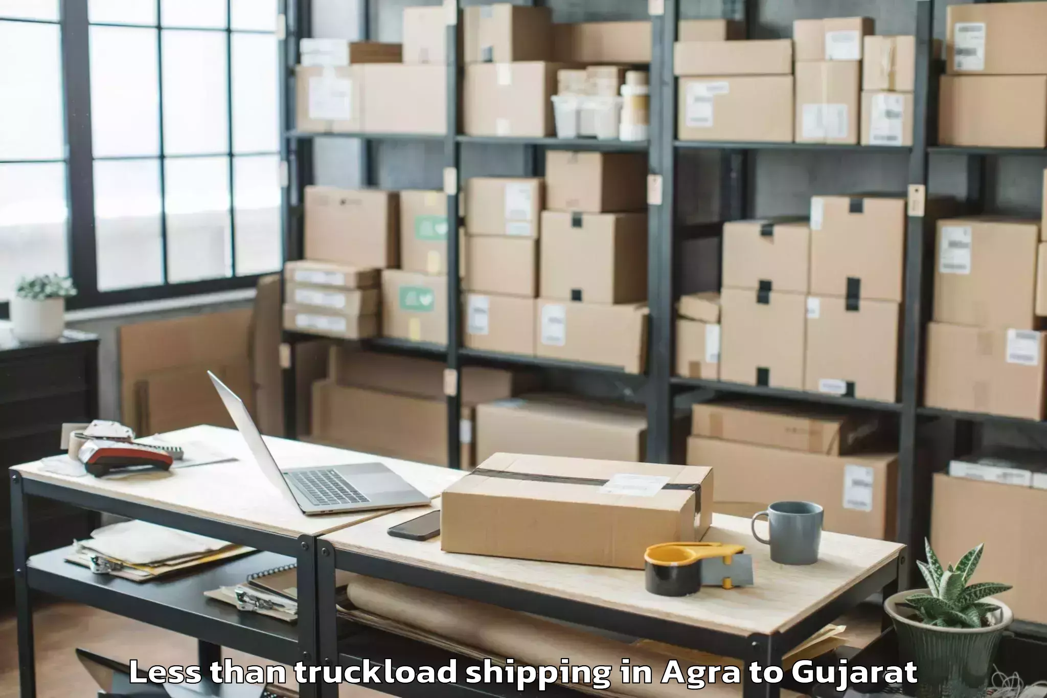 Book Agra to Mahesana Less Than Truckload Shipping Online